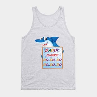 Daddy birthday shark doo doo doo Father's day family gift Tank Top